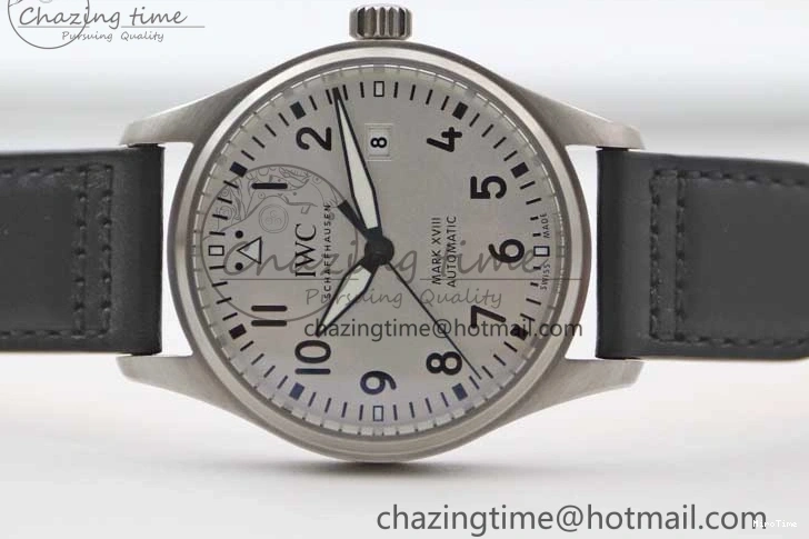 MIROTIME 0131 UrbanStyle Mark XVIII IW327012 SS M+F 1:1 Best Edition White Dial on Black Leather Strap A 7054